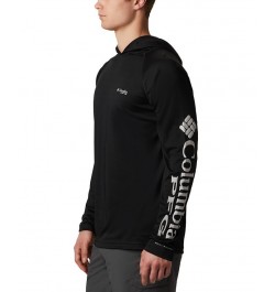 Men's Terminal Tackle UPF 50 Hoodie Black $31.35 Sweatshirt