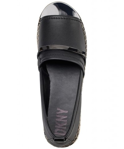 Myrene Embellished Espadrille Platform Flats Black $45.15 Shoes