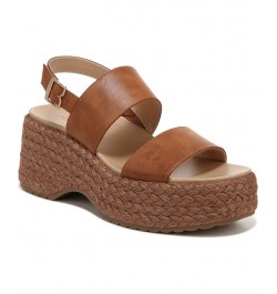 Women's Delaney Platform Sandals Brown $40.80 Shoes