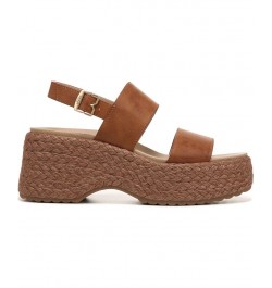 Women's Delaney Platform Sandals Brown $40.80 Shoes