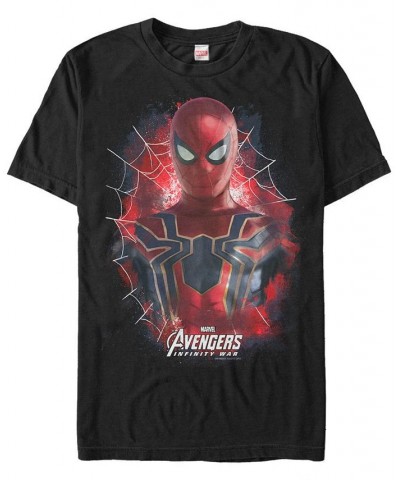 Marvel Men's Avengers Infinity War Painted Spider-Man Short Sleeve T-Shirt Black $17.50 T-Shirts