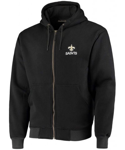 Men's Black New Orleans Saints Craftsman Thermal Lined Full-Zip Hoodie $52.50 Sweatshirt