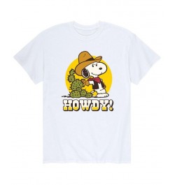 Men's Peanuts Howdy T-Shirt White $15.40 T-Shirts