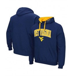 Men's Navy West Virginia Mountaineers Big and Tall Arch & Logo 2.0 Pullover Hoodie $27.50 Sweatshirt