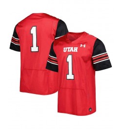 Men's 1 Red Utah Utes Team Wordmark Replica Football Jersey $50.40 Jersey