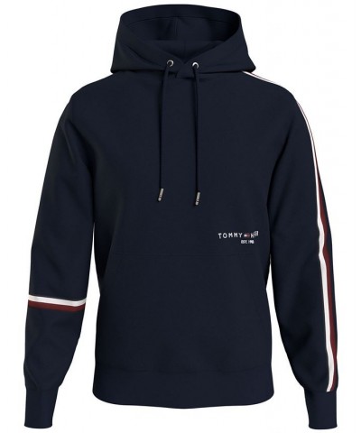 Men's Global Stripe Hoodie Blue $36.71 Sweatshirt