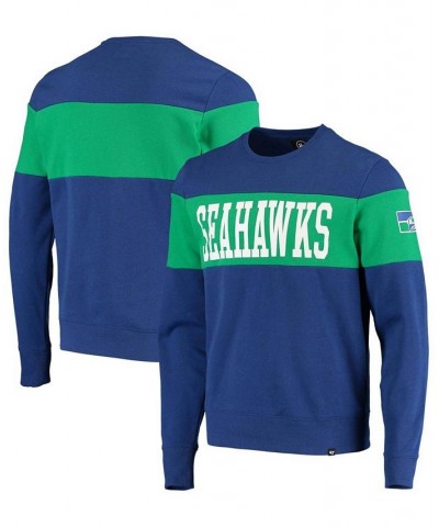 Men's Royal Seattle Seahawks Interstate Throwback Sweatshirt $25.52 Sweatshirt