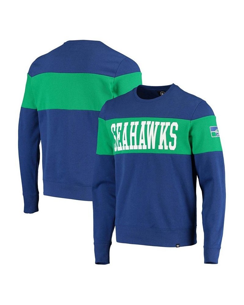 Men's Royal Seattle Seahawks Interstate Throwback Sweatshirt $25.52 Sweatshirt