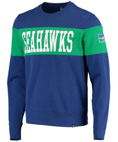 Men's Royal Seattle Seahawks Interstate Throwback Sweatshirt $25.52 Sweatshirt