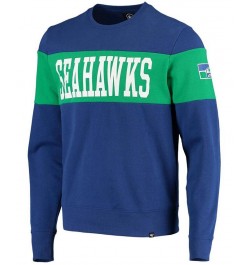 Men's Royal Seattle Seahawks Interstate Throwback Sweatshirt $25.52 Sweatshirt