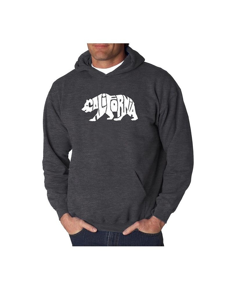 Men's Word Art Hooded Sweatshirt - California Bear Gray $34.19 Sweatshirt