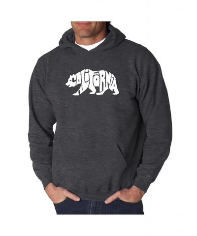 Men's Word Art Hooded Sweatshirt - California Bear Gray $34.19 Sweatshirt