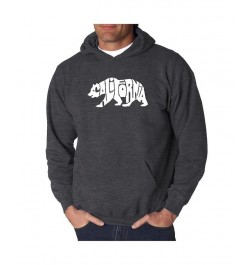 Men's Word Art Hooded Sweatshirt - California Bear Gray $34.19 Sweatshirt