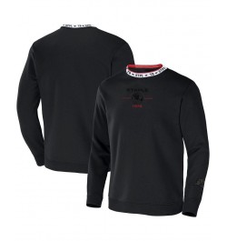 Men's NFL X Staple Black Tampa Bay Buccaneers Embroidered Fundementals Globe Pullover Crew Sweatshirt $32.85 Sweatshirt