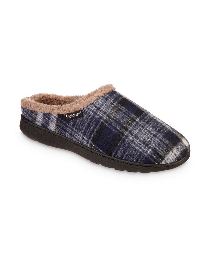 Men's Advanced Memory Foam Plaid Berkley Hoodback Comfort Slippers Multi $16.35 Slippers