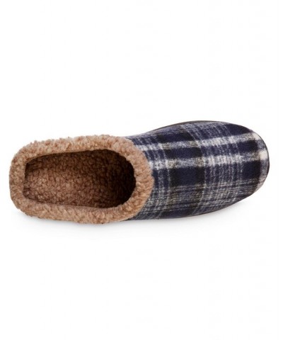 Men's Advanced Memory Foam Plaid Berkley Hoodback Comfort Slippers Multi $16.35 Slippers