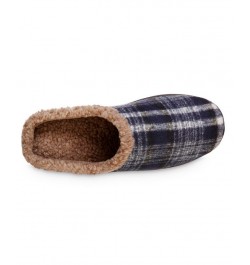 Men's Advanced Memory Foam Plaid Berkley Hoodback Comfort Slippers Multi $16.35 Slippers