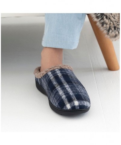 Men's Advanced Memory Foam Plaid Berkley Hoodback Comfort Slippers Multi $16.35 Slippers