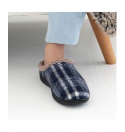 Men's Advanced Memory Foam Plaid Berkley Hoodback Comfort Slippers Multi $16.35 Slippers