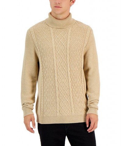 Men's Chunky Turtleneck Sweater Tan/Beige $18.14 Sweaters