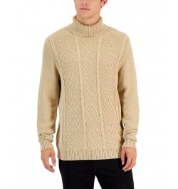 Men's Chunky Turtleneck Sweater Tan/Beige $18.14 Sweaters