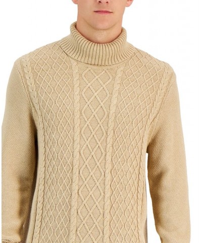 Men's Chunky Turtleneck Sweater Tan/Beige $18.14 Sweaters