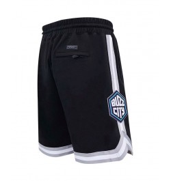 Men's Black Charlotte Hornets Chenille Team Shorts $44.16 Shorts