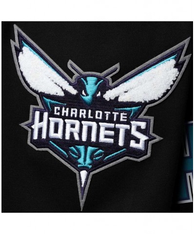 Men's Black Charlotte Hornets Chenille Team Shorts $44.16 Shorts