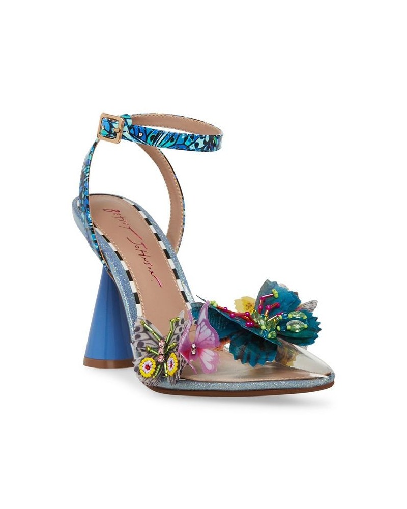 Women's Nadya Closed Toe Butterfly Embellishment Pumps Blue Multi $54.74 Shoes