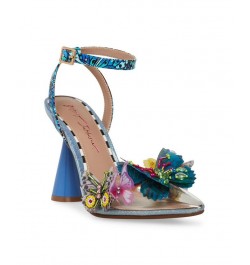 Women's Nadya Closed Toe Butterfly Embellishment Pumps Blue Multi $54.74 Shoes