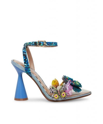 Women's Nadya Closed Toe Butterfly Embellishment Pumps Blue Multi $54.74 Shoes