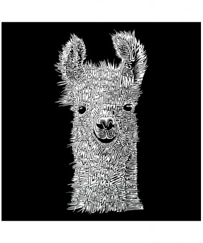 Men's Word Art Hoodie - Llama Black $24.00 Sweatshirt