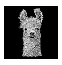 Men's Word Art Hoodie - Llama Black $24.00 Sweatshirt