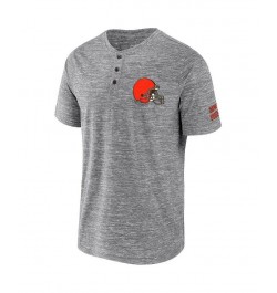 Men's NFL x Darius Rucker Collection by Heathered Gray Cleveland Browns Slub Henley T-shirt $25.51 T-Shirts