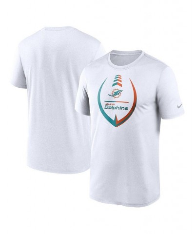 Men's White Miami Dolphins Icon Legend Performance T-shirt $21.19 T-Shirts