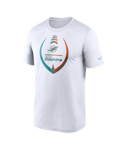 Men's White Miami Dolphins Icon Legend Performance T-shirt $21.19 T-Shirts