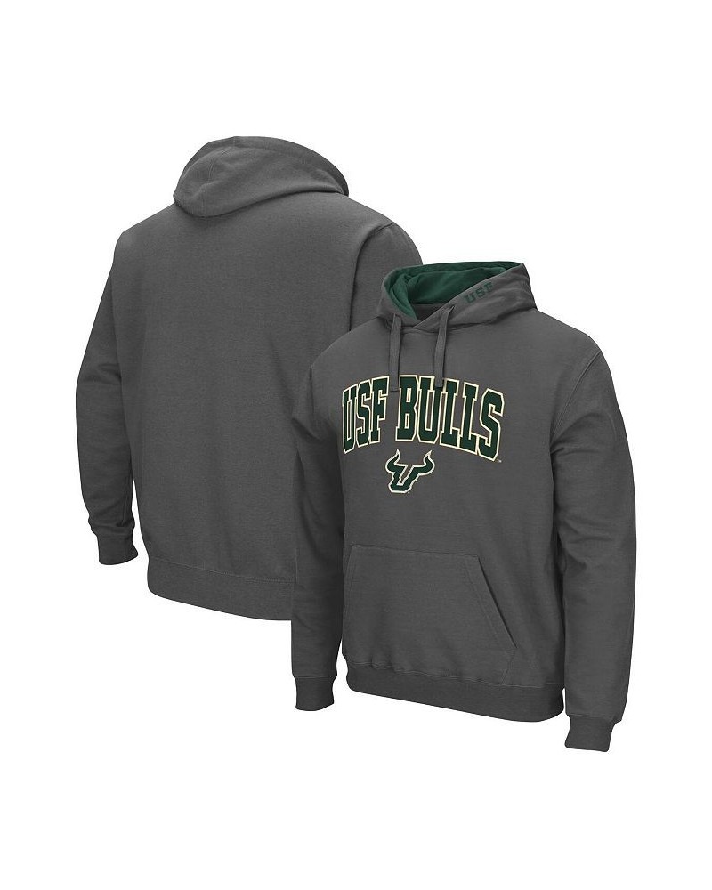 Men's Charcoal South Florida Bulls Arch and Logo Pullover Hoodie $32.44 Sweatshirt