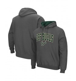 Men's Charcoal South Florida Bulls Arch and Logo Pullover Hoodie $32.44 Sweatshirt