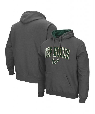 Men's Charcoal South Florida Bulls Arch and Logo Pullover Hoodie $32.44 Sweatshirt