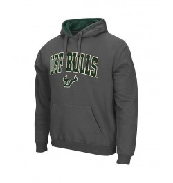 Men's Charcoal South Florida Bulls Arch and Logo Pullover Hoodie $32.44 Sweatshirt