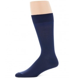 Perry Ellis Men's Textured Stripes Socks Blue $11.00 Socks