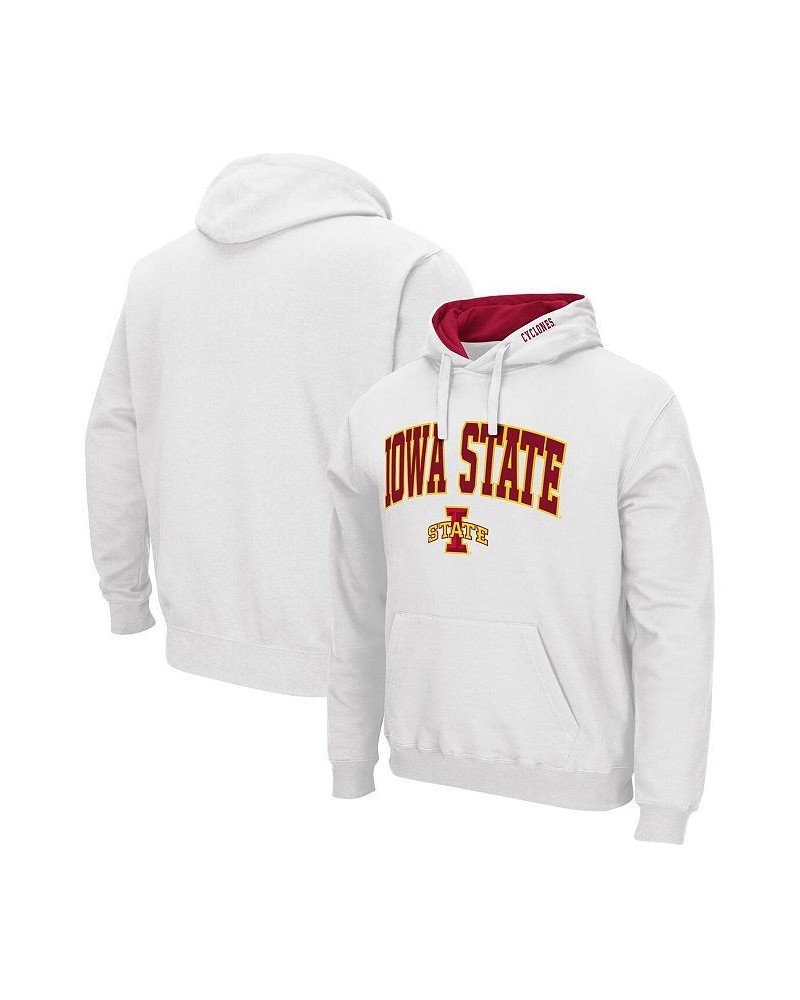 Men's White Iowa State Cyclones Arch & Logo 3.0 Pullover Hoodie $35.39 Sweatshirt