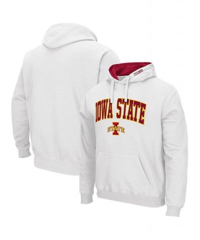 Men's White Iowa State Cyclones Arch & Logo 3.0 Pullover Hoodie $35.39 Sweatshirt