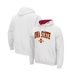 Men's White Iowa State Cyclones Arch & Logo 3.0 Pullover Hoodie $35.39 Sweatshirt