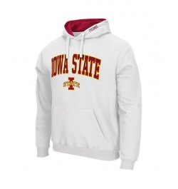 Men's White Iowa State Cyclones Arch & Logo 3.0 Pullover Hoodie $35.39 Sweatshirt