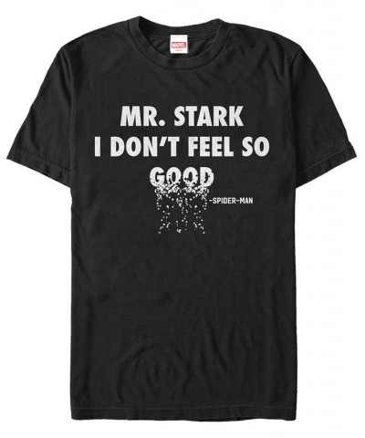 Marvel Men's Avengers Infinity War Spider-Man Quote Mr. Stark Short Sleeve T-Shirt Black $15.40 T-Shirts