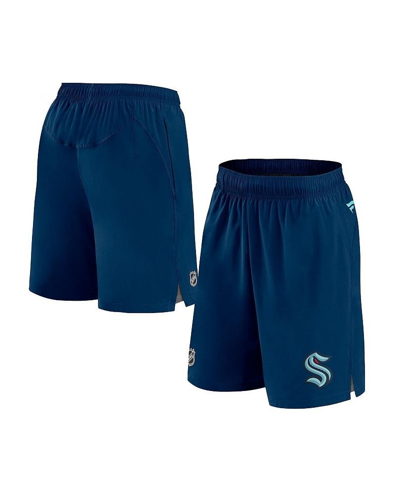 Men's Branded Deep Sea Blue Seattle Kraken Authentic Pro Rink Shorts $26.10 Shorts