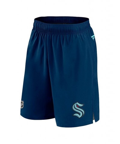 Men's Branded Deep Sea Blue Seattle Kraken Authentic Pro Rink Shorts $26.10 Shorts