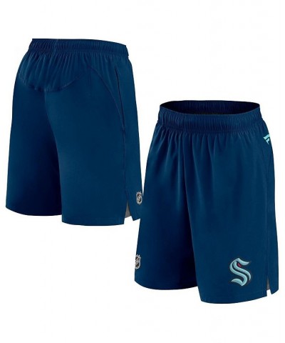 Men's Branded Deep Sea Blue Seattle Kraken Authentic Pro Rink Shorts $26.10 Shorts