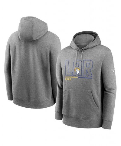 Men's Heathered Gray Los Angeles Rams City Code Club Fleece Pullover Hoodie $35.70 Sweatshirt